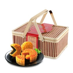 五芳斋 苏式月饼+广式月饼 竹篮礼盒装 520g