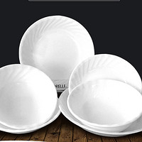 康宁餐具CORELLE 康宁 6-EBSD/JD 6头白色螺纹餐具套装