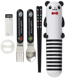 日本TORUNE 熊猫造型 餐具组合