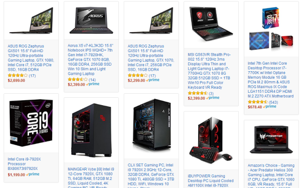 美国亚马逊 PAX West PC游戏展精选电竞笔电、主机、外设