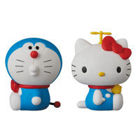  MEDICOM TOY UDF系列 DORAEMON × HELLO KITTY 联名款手办