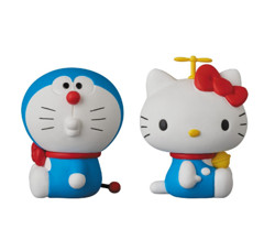 MEDICOM TOY UDF系列 DORAEMON × HELLO KITTY 联名款手办