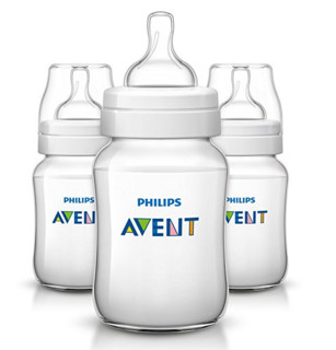 AVENT 新安怡 高级经典系列 宽口PP奶瓶 SCF563/17 260ml*3只