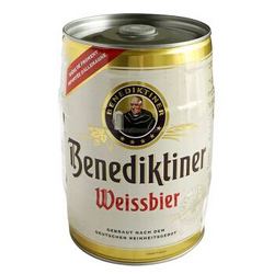 德国进口 百帝王 （Benediktiner）小麦啤酒 5L*1 桶装