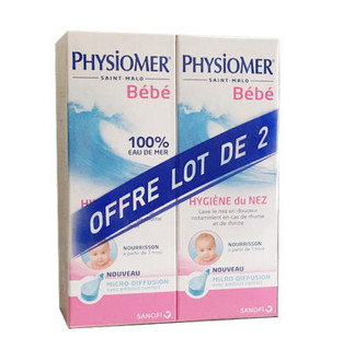 PHYSIOMER 婴儿微扩散鼻腔清洁喷雾 115ml*2支