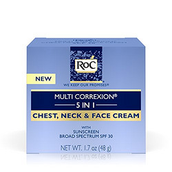 Roc Multi Correxion 5 合 1 胸部颈部面部润肤霜，SPF 30，1.7 Oz （48g）