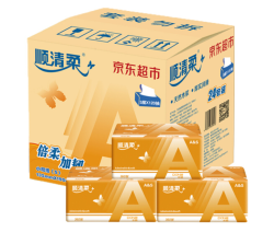 顺清柔 抽纸 3层120抽面巾纸*24包(小规格)整箱销售 *5件