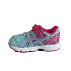 asics 亚瑟士 魔术贴童鞋 冰蓝色/枣红色