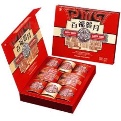 金尊 百福贺月 广式月饼礼盒（8个装） 710g