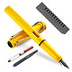 凌美（LAMY）Safari狩猎者系列钢笔 黄色 EF笔尖 钢笔套装（包含EF尖钢笔1支、吸墨器1支、一次性墨水胆1支、龙骨盒包装）