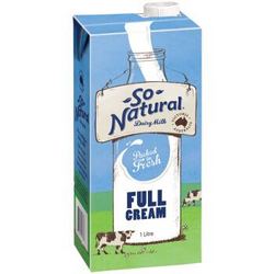 澳洲进口牛奶 澳伯顿 So Natural 全脂UHT牛奶1箱1Lx12盒 *3件