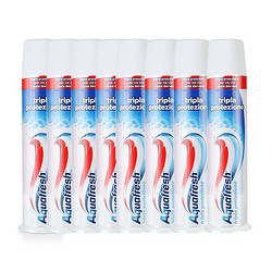 Aquafresh 真空按压直立式三色立体牙膏 100ml*8支 *2件