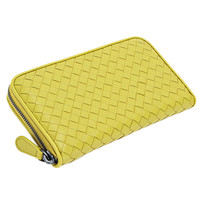 BOTTEGA VENETA 114076 V001N 7316 羊皮革编织 女士长款拉链钱包