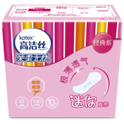 高洁丝 Kotex 极薄迷你直条卫生巾日用190mm10片装