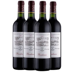 拉菲古堡 LAFITE 拉菲 尚品波尔多红红葡萄酒 750ml*4支 