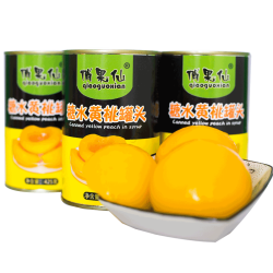 俏果仙 糖水黄桃罐头 425g*5罐