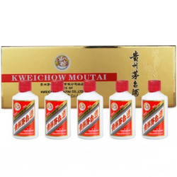 MOUTAI 茅台 贵州茅台酒（金色条盒装） 53度 50ml*5瓶