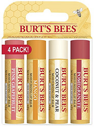 Burt's Bees 天然保湿唇膏 含超级水果 4支装