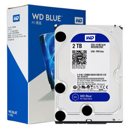 西部数据(WD)蓝盘 2TB SATA6Gb/s 64M 台式机硬盘(WD20EZRZ)