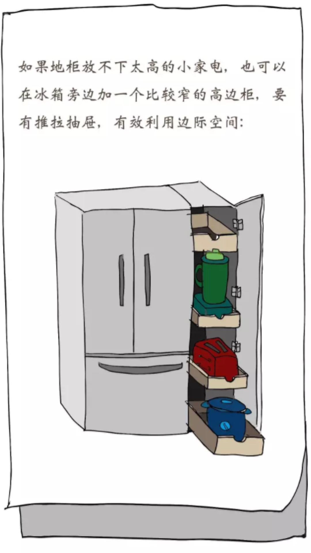 厨房越来越小,是小家电收纳没做好