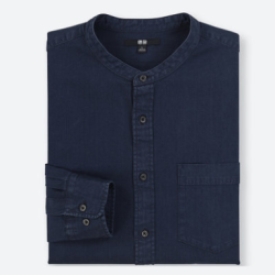 优衣库 UNIQLO 优衣库 401821 男士牛仔立领衬衫