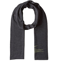  Contrast 男士拉科斯特 LACOSTE图案羊毛围巾 灰色