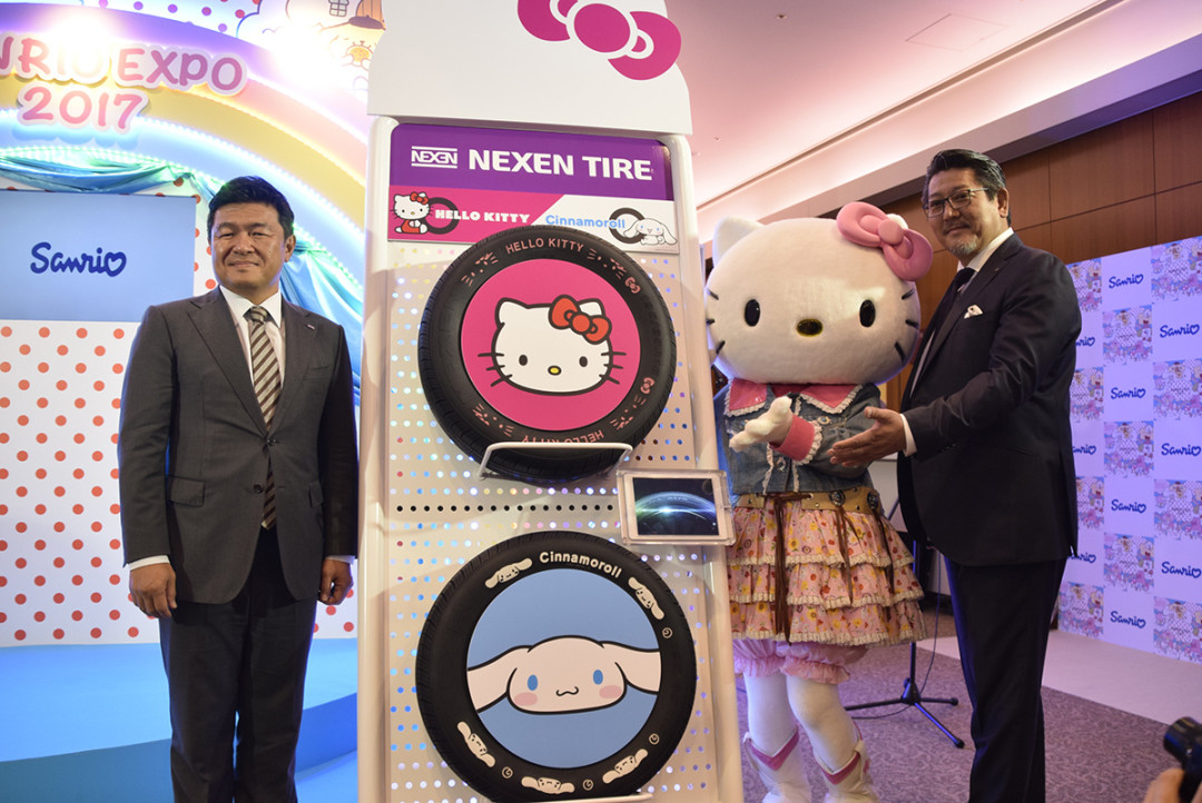 当萌萌的HelloKitty和耐克森轮胎相遇会发生怎样的激情碰撞?