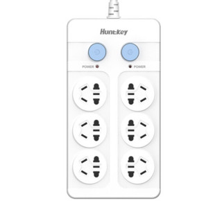 Huntkey 航嘉 大白602 6位开关插排 5米