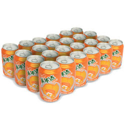 美年达橙味碳酸饮料330ml*24听