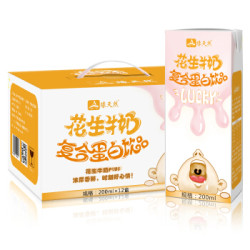 缘天然 花生牛奶复合蛋白饮品 200ml*12盒 *2件