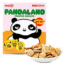 新加坡进口 明治（Meiji）熊猫乐园饼干70g *3件