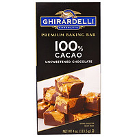 GHIRARDELLI 吉尔德利 巧克力 100％可可 4盎司（113.5克）