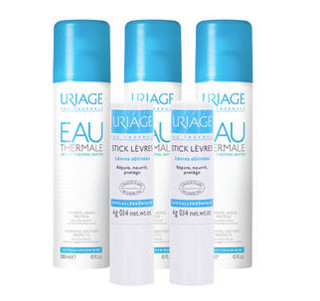 Eau thermale Uriage 依泉喷雾300ml *3瓶+润唇膏4g*2支 