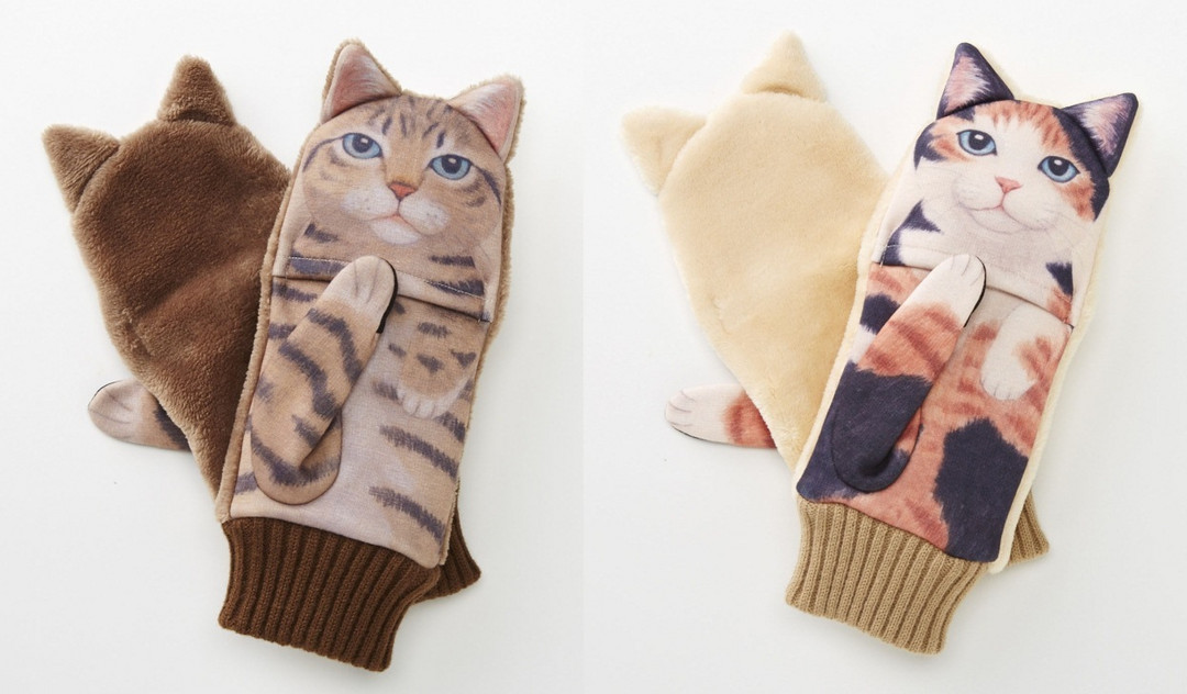 柔软蓬松的小猫手套 陪你过个又暖又萌的冬天