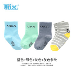 uika 儿童棉袜 4双装