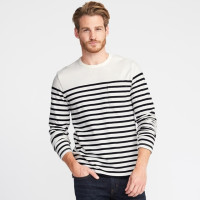 OLD NAVY 822949 纯棉条纹长袖T恤