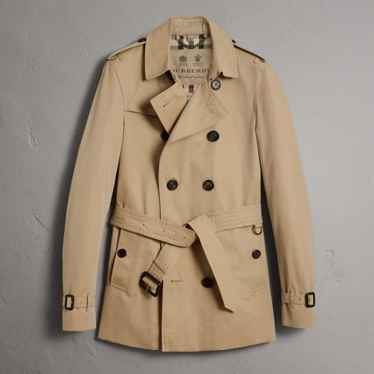 BURBERRY 博柏利 Chelsea 男士短款风衣 40107191 卡其色 48码