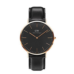 Daniel Wellington 丹尼尔•惠灵顿 黑表盘时尚男表