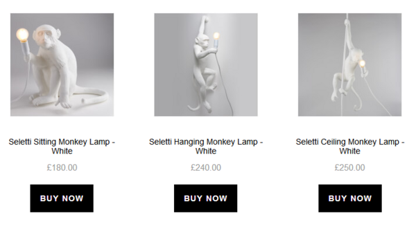 SELETTI Hanging Monkey 猴子灯 挂立式