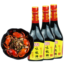 海堤 味极鲜酱油 380ML*3瓶