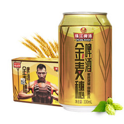 珠江啤酒（PEARL RIVER）10°P金麦穗 330ml*24听整箱装