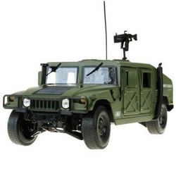 凯迪威 军事模型 1:18合金悍马战地车美军越野车军事吉普汽车玩具 685004