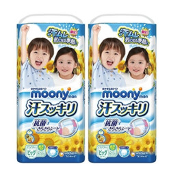moony 尤妮佳 婴儿裤型纸尿裤 (12~17kg) big码 36枚 *2包