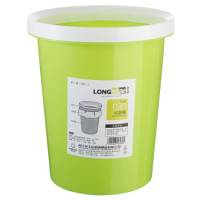 龙士达（longstar)扣盖垃圾桶 家用客厅卫生间厨房多用塑料垃圾桶 LJ-0157绿