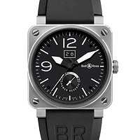 BELL & ROSS 柏莱士 Grande系列 BR0390-BL-ST 男士机械腕表