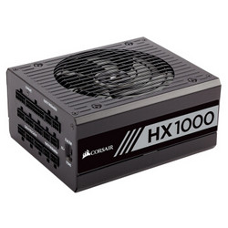 美商海盗船（USCorsair）额定1000W HX1000 台式机电源（80PLUS白金牌/主动式PFC/全模组/十年质保）