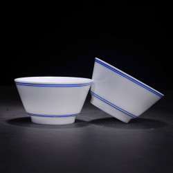 栀子花 景德镇 陶瓷 小茶杯 2只