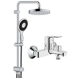 24日0点：GROHE 高仪 龙头(浴缸淋浴双用) (200mm大顶喷 130mm保颂手持 4键11式组合出水）淋浴花洒套装（供应商直送，晒单，主要城市包安装，具体覆盖区域可以咨询客服QQ:1187163752，QQ：2833699221，电话：010-56024815,010-56024818）