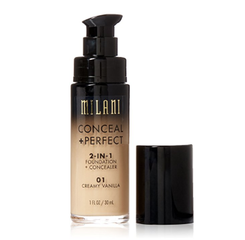 milani水润遮瑕二合一粉底液30ml2件