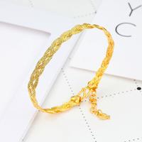 双11预售：CHJ 潮宏基 CC0001251800 玫瑰花窗月明足金手链 2.7g